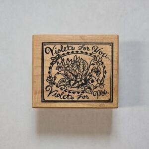 Wooden Stamp with Floral Design - PSX E-1358